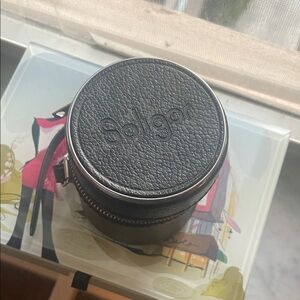 Vintage Soligor Hard Black Leather Lens Case